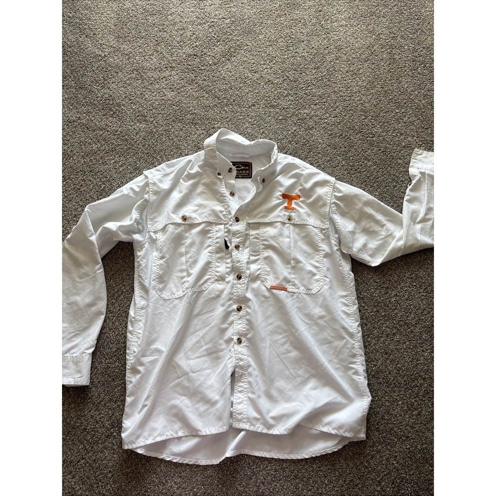 Mens Drake Clothing Company White‎ Tennessee University White Long Sleeve Size S